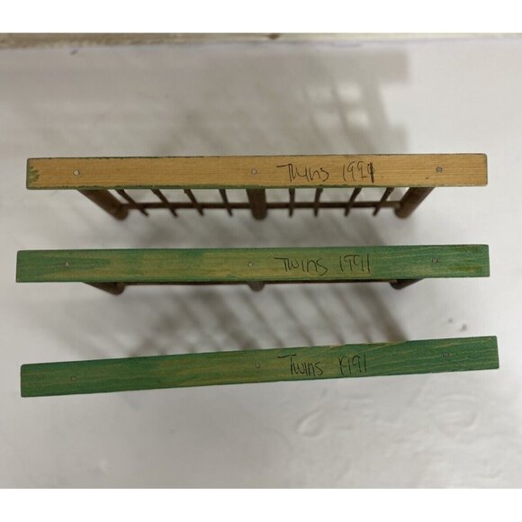 Set Of 3 Pieces Miniature Wood Fence Corral Christmas Village Dollhouse Vtg 1991 - Picture 4 of 11